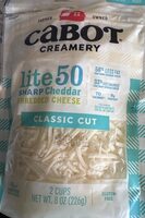 Lite 50 SHARP Cheddar SHREDDED CHEESE CLASSIC CUT