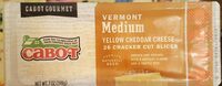 Vermont medium yellow cheddar cheese