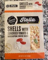Shells with sundried tomato & mascarpone cheese sauce