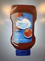 Great Value Tomato Ketchup 50% Less Sodium & Sugar