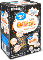 Iced oatmeal mini cookies