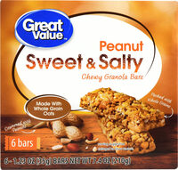 Sweet & salty chewy granola bars peanut count