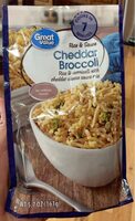 Rice and sauce cheddar broccoli