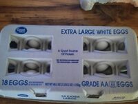 Extra Large White Eggs 18 count