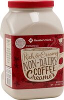 Rich creamy nondairy coffee creamer