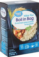White Rice Boil in Bag Enriched precooked long grain