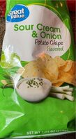 Sour cream & onion potato chips flavored