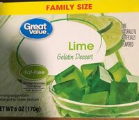 Family size lime gelatin