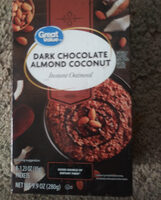 Dark chocolate almond coconut instant oatmeal