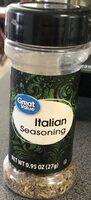 Great Value Italian Seasoning, 0.95 Oz