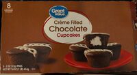 Crème Filled Chocolate Cupcakes