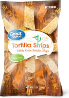 White corn tortilla strips chips