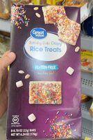 Birthday cake crispy rice treats bars