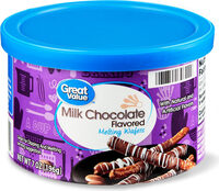 Milk chocolate flavored melting wafers