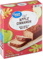 Fall apple cinnamon quick bread & muffin mix