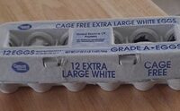 Cage free extra large white eggs