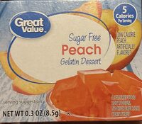Sugar-free peach gelatin dessert