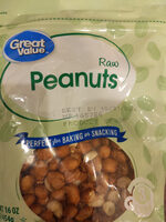 Great Value Raw Peanuts, 16 oz