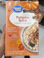 Pumpkin spice instant oatmeal
