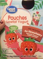 Pouches low fat yogurt