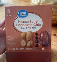 Peanut butter chocolate chip date and nut bar
