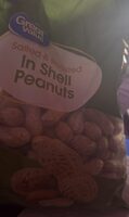 Salted and roasted in shell peanuts