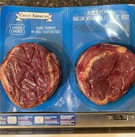 Black pepper bacon wrapped filet of beef
