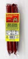 Beef Sticks With Cheddar