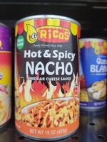 Rico's hot and spicy nacho Cheddar cheese sauce