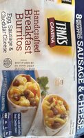 Handcrafted Breakfast Burritos Egg, Sausage & Cheddar Cheese