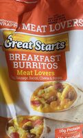 Meat lover’s breakfast burrito