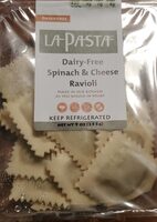 Dairy free spinach and cheese ravioli