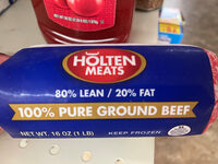 100% pure ground beef
