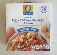 Eggs, chicken sausage and ham