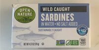 Wild Caught Sardines In Water No Salt Added