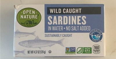Wild Caught Sardines In Water No Salt Added