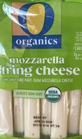 Mozzarella string cheese low moisture part skim mozzarella cheese