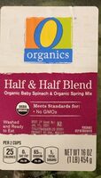 Organic half & half blend organic baby spinach