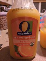 Organic no pulp orange juice