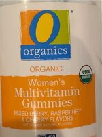 Organic Women's Multivitamin Gummies Mixed Berry, Raspberry & Cherry