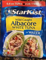 Albacore white tuna in water pouch