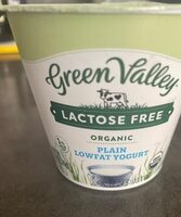Green valley organics, grade a low fat yogurt, plain