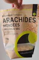 Arachides mondées grillées à sec biologiques