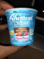 Almond dream, non-dairy almond yogurt, mixed berry
