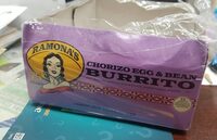 Ramona's chorizo egg & bean burrito