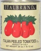 Italian Peeled Tomatoes With Basil Leaf In Tomato Puree