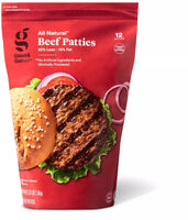 All natural frozen beef patties