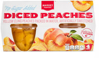 No Sugar Added Diced Peaches Fruit Cups