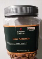 Unsalted raw almonds, unsalted