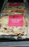 Cranberry almond chicken  salad sandwhich